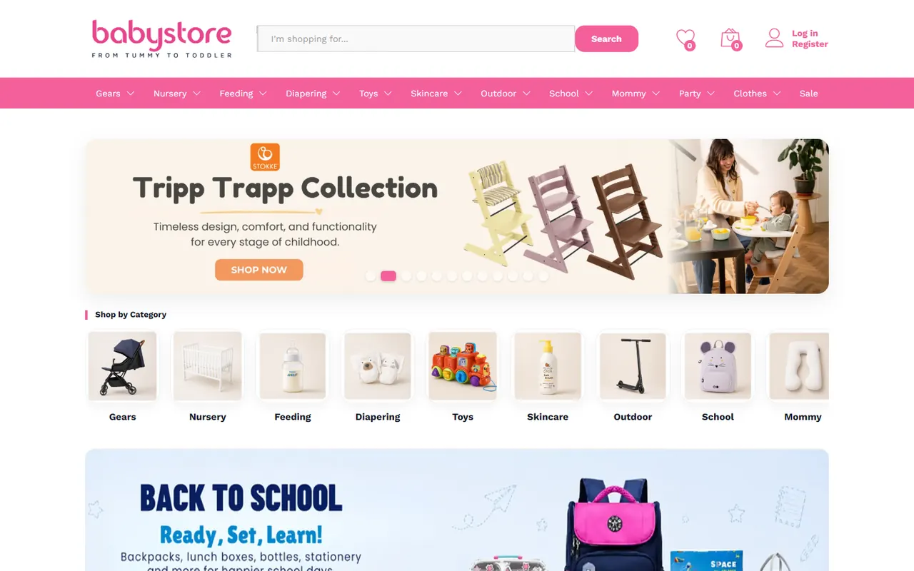 Screenshot of babystore.ae