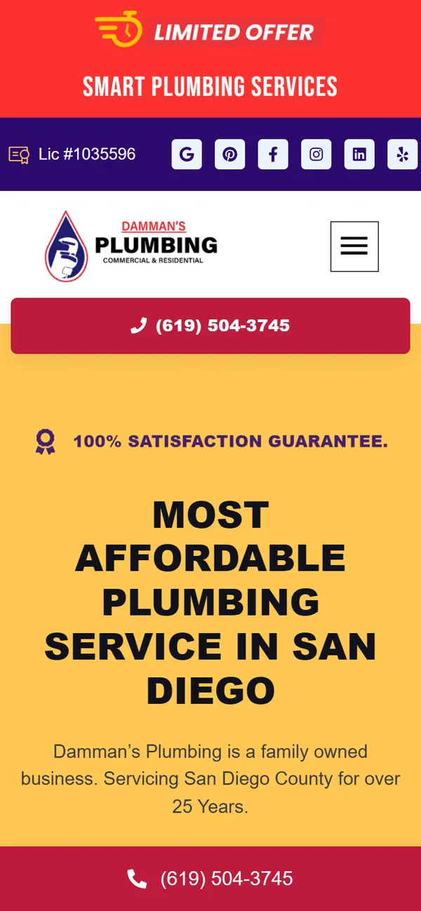 dammansplumbing.com on a phone