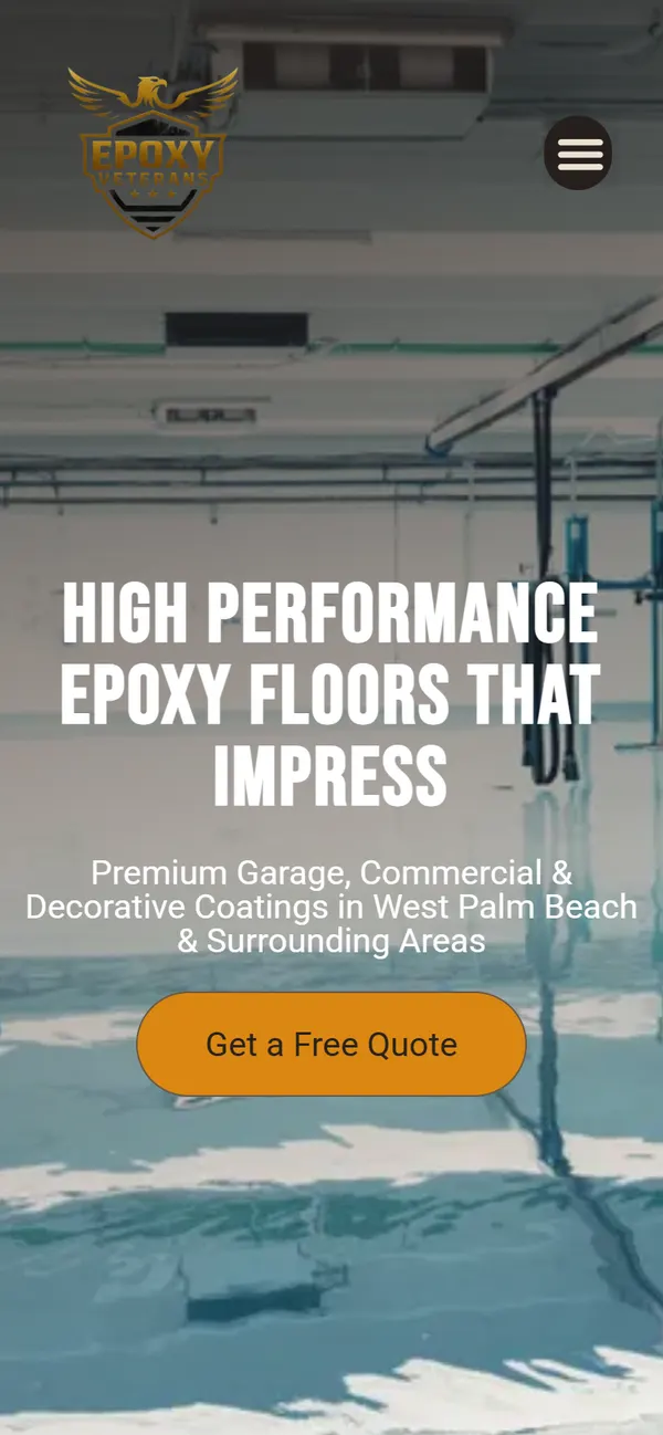 epoxyveterans.com on a phone