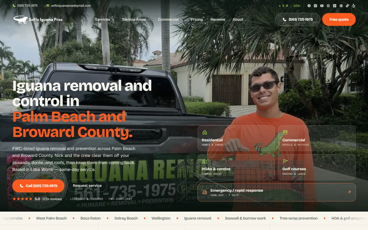Screenshot of sofloiguana.com