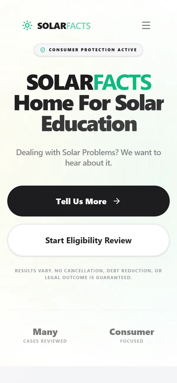 solarfacts.org on a phone